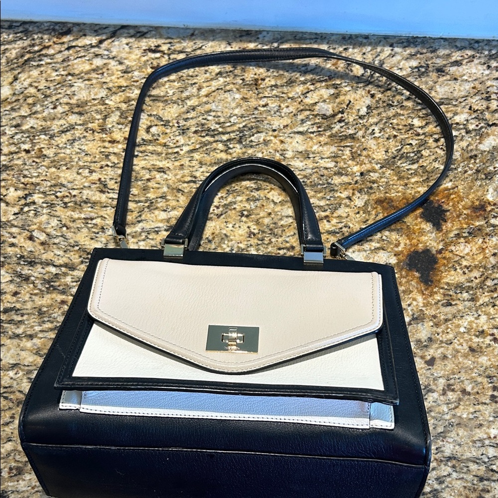 kate spade Black and Cream Leather Satchel